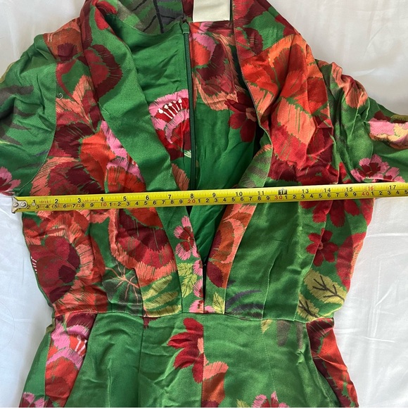NWOT Farm Rio Floral V Neck Bobikat Jumpsuit S - Picture 11 of 16